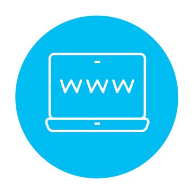 Web sitesinde dizüstü ekran satırı simgesi.