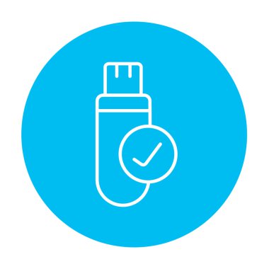 USB flash sürücü satırı simgesi.