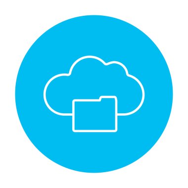 Bulut hesaplama çizgisi simgesi.