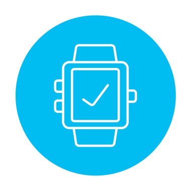 Smartphone satırı simgesi dokunmadan parmak.