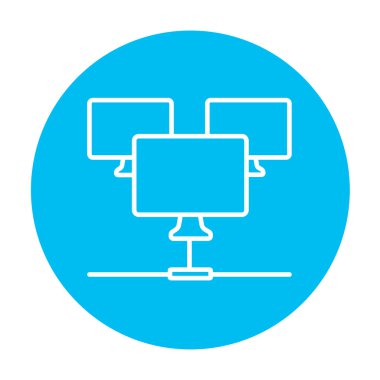 Bilgisayar ağ satırı simgesi.