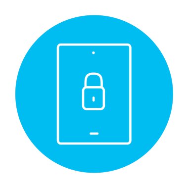 Dijital tablet güvenlik satırı simgesi.