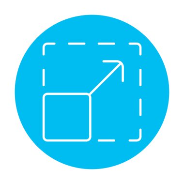 Ölçeklenebilirlik çizgisi simgesi.