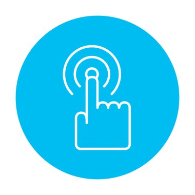 Touch screen gesture line icon.