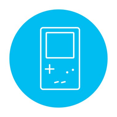 Electronic game line icon.