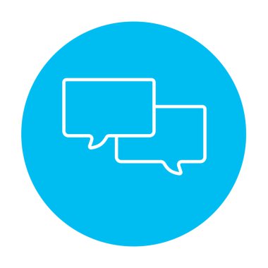 Konuşma kareler satırı simgesi.