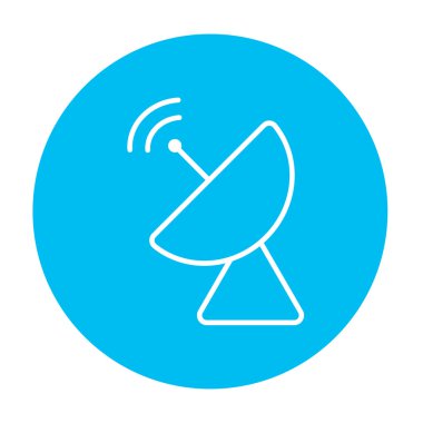 Radar uydu çanağı satırı simgesi.