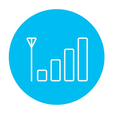 Cep telefonu sinyal işareti satırı simgesi.