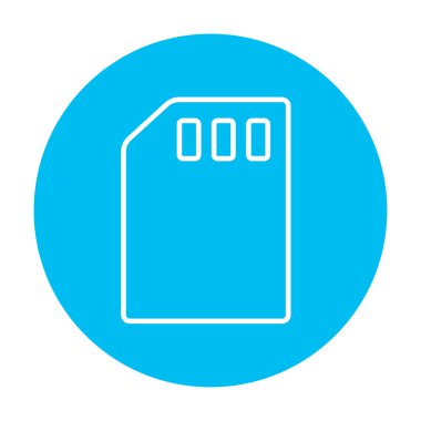 Sim kart satırı simgesi.