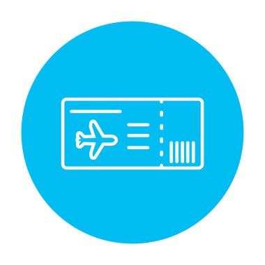Uçuş bilet satırı simgesi.