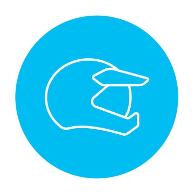 Motosiklet kask satırı simgesi.