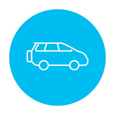 Minibüs satırı simgesi.