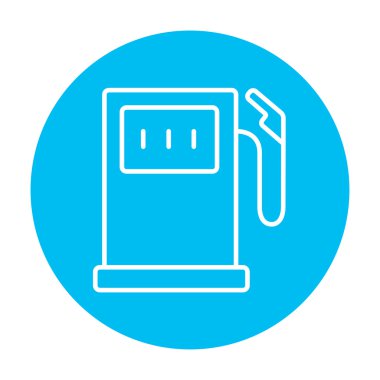 Benzin istasyonu satırı simgesi.