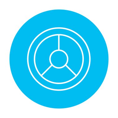 Direksiyon simidi satırı simgesi.