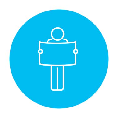 Harita çizgi kutsal kişilerin resmi vasıl görünen adam.