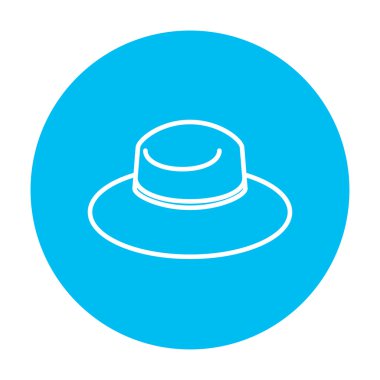 Yaz şapka satırı simgesi.