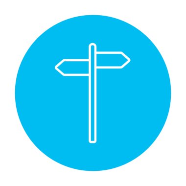 Seyahat trafik işareti satırı simgesi.