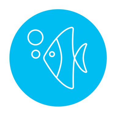 Su hattı simgenin altında balık.