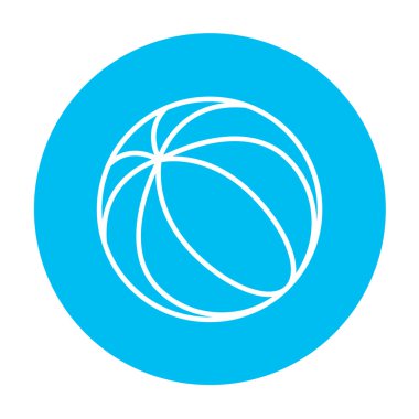 Plaj topu çizgisi simgesi.