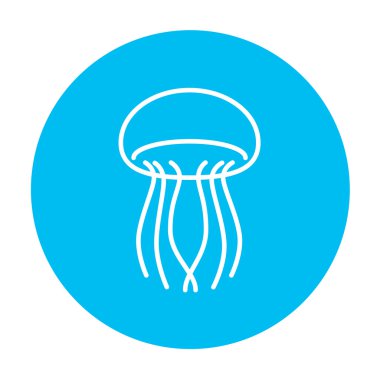 Denizanası çizgi simgesi.