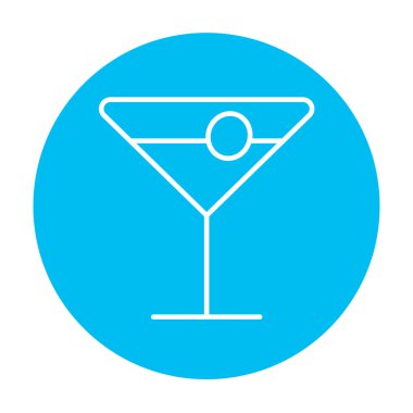 Kokteyl cam çizgisi simgesi.