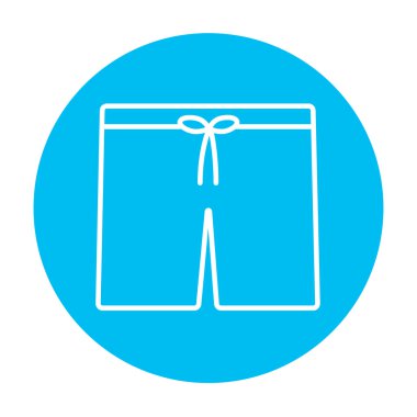 Yüzme şortu çizgi simgesi.