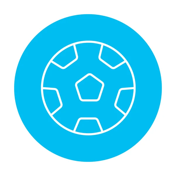 Soccer ball line icon. — Stock Vector