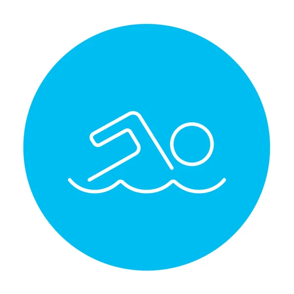 Swimmer line icon. — Stock Vector