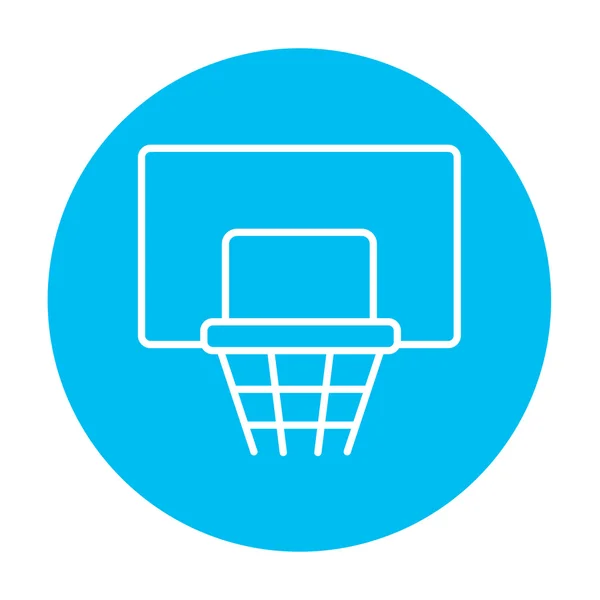 Basketball hoop line icon. — Stock Vector