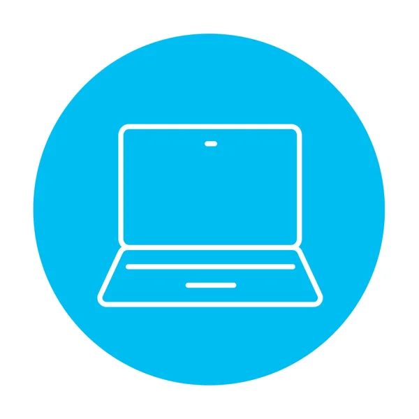 Icona della linea del computer portatile. — Vettoriale Stock