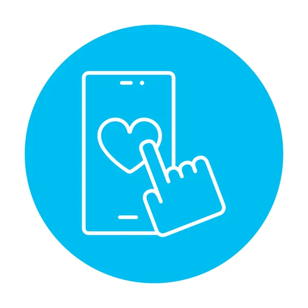 Smartphone med hjärtat tecken ikon. — Stock vektor