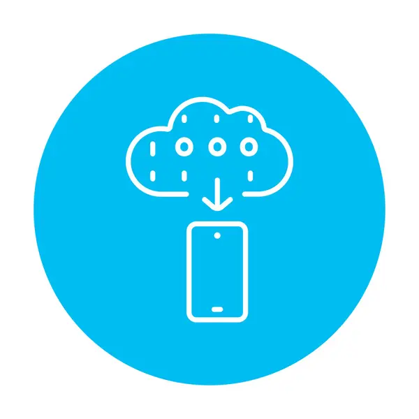 Cloud computing line icon. — Stock Vector