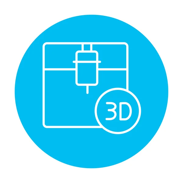 Tree D printing line icon. — Stock Vector