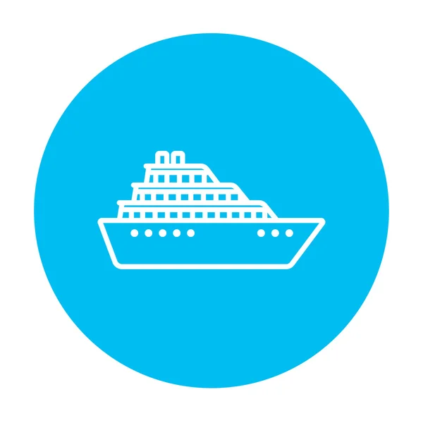Icône de ligne de bateau de croisière. — Image vectorielle