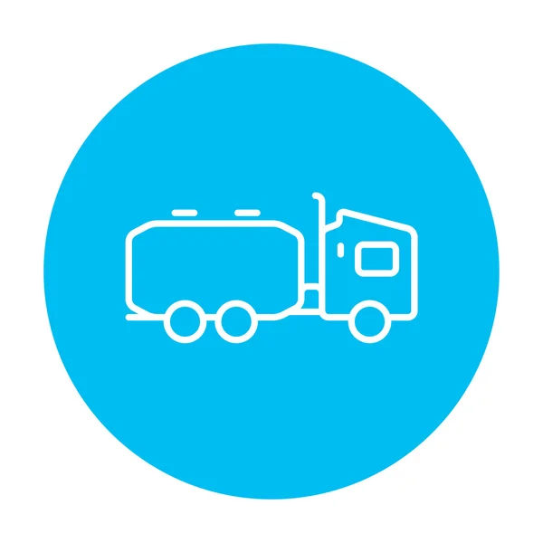 Truck ładunków płynnych linii ikona. — Wektor stockowy
