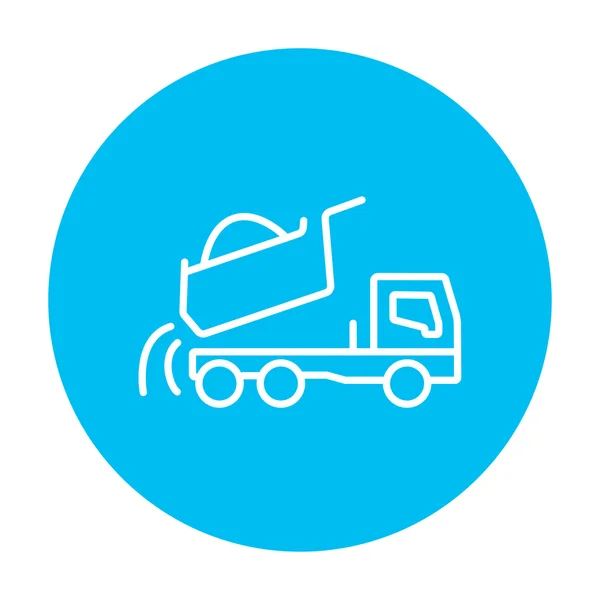 Dump truck lijn pictogram. — Stockvector