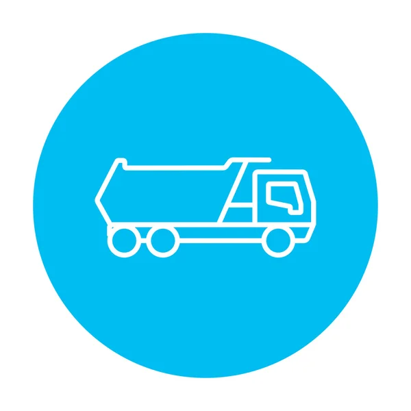 Dump truck lijn pictogram. — Stockvector