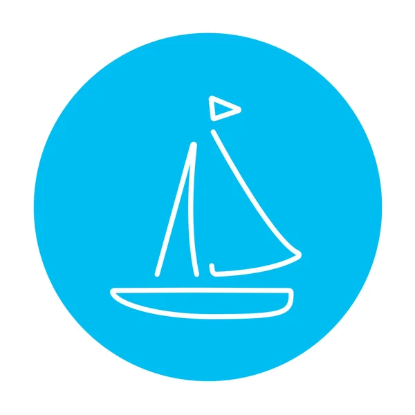 Sailboat line icon. — Stock Vector