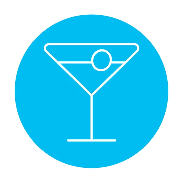 Cocktail glas lijn pictogram. — Stockvector