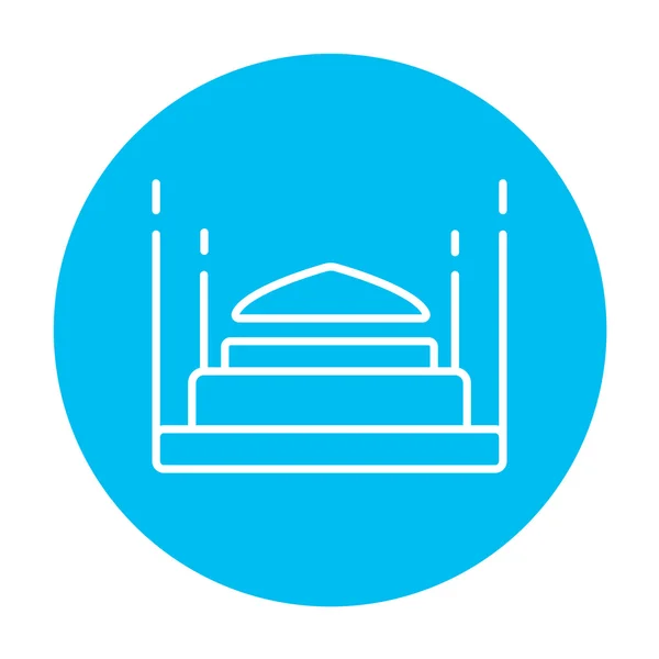 Icône ligne Taj Mahal . — Image vectorielle