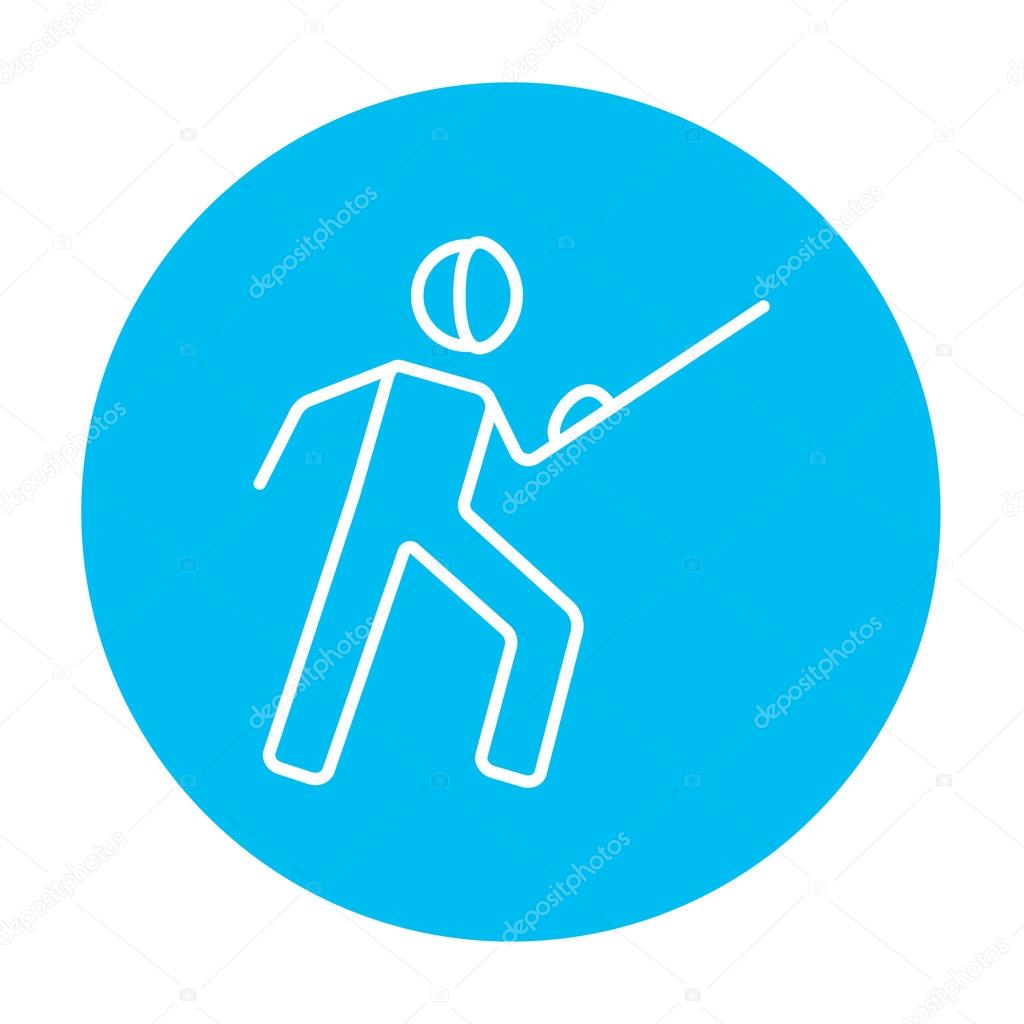 Fencing line icon.