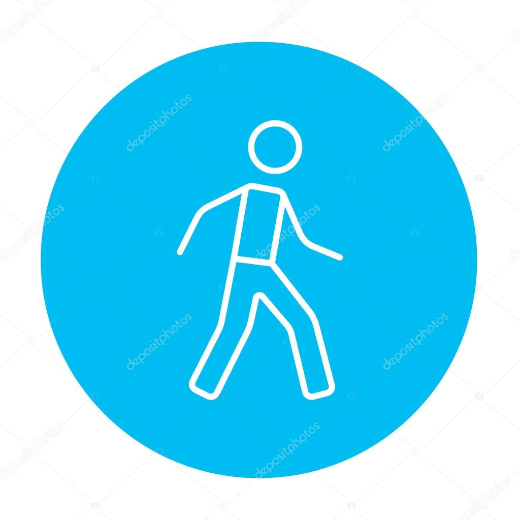 Pedestrianism line icon.