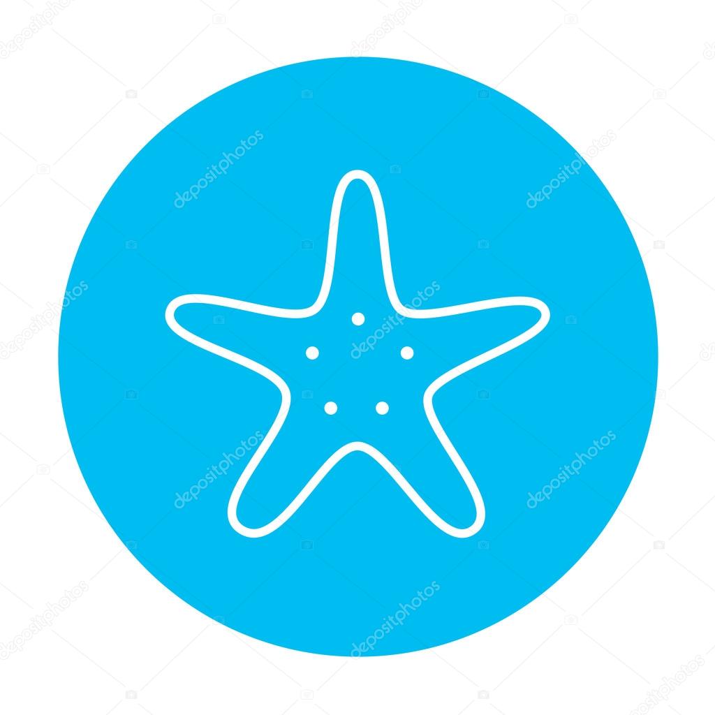 Starfish line icon.