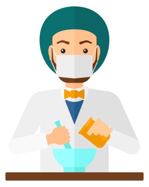 Eczacı ilaç hazırlama.