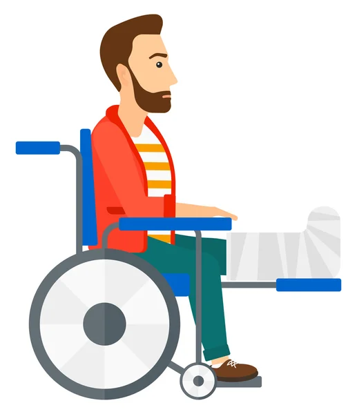 Patient sitting in wheelchair. — Stock Illustration Patient sitting in wheelchair. Royalty Free Stock Illustrations