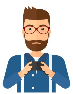 Bağımlısı video gamer.