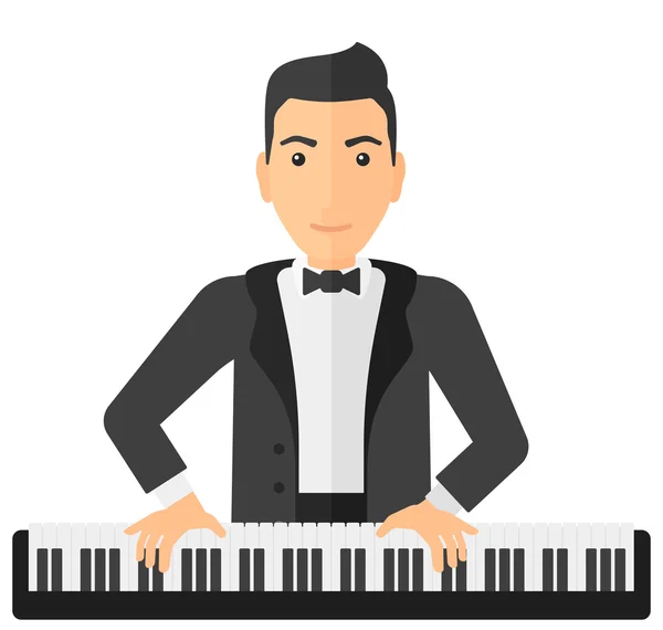 Homme jouant du piano. — Image vectorielle