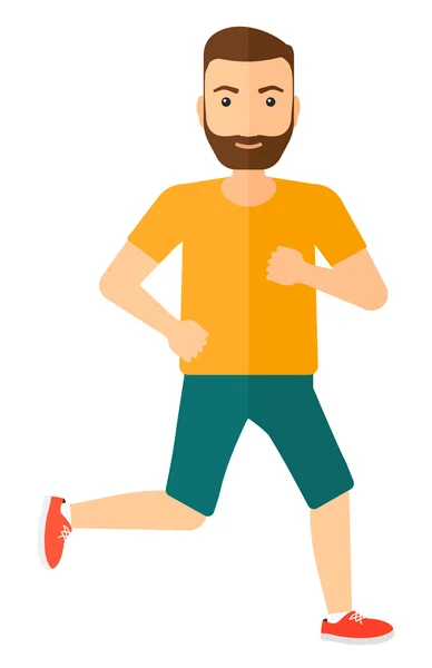 Sportig man jogging. — Stock vektor