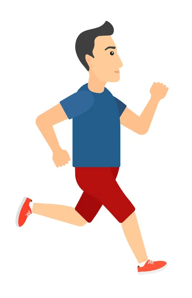 Sportive man jogging. — Stock Vector