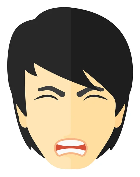 Screaming aggressive man. — Stock Vector